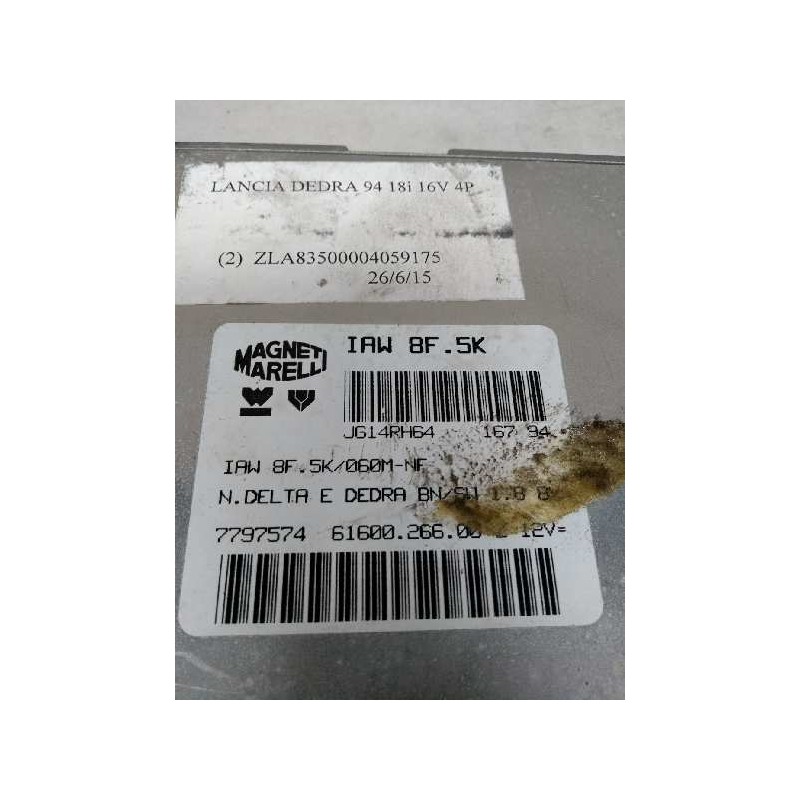Recambio de centralita motor uce para lancia dedra berl. 1.8 cat referencia OEM IAM IAW8F5K 7797574 6160026600