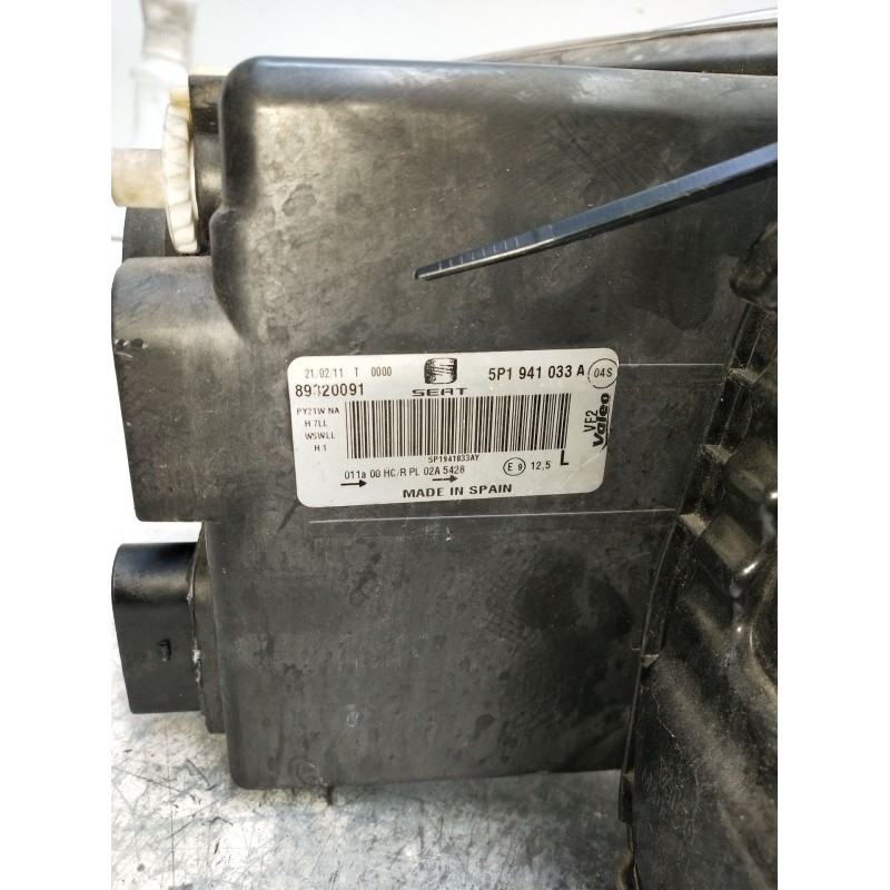 Recambio de faro izquierdo para seat altea (5p1) 1.2 tsi referencia OEM IAM 5P1941033A 89320091 OJO VER FOTOS