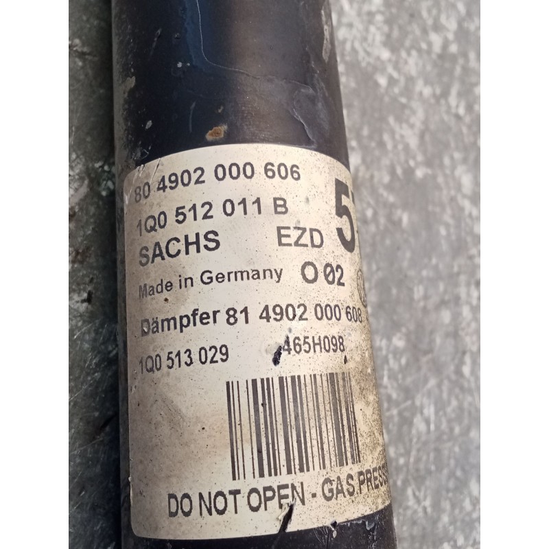 Recambio de amortiguador trasero derecho para volkswagen eos (1f7, 1f8) 2.0 fsi referencia OEM IAM 1Q0512011B  