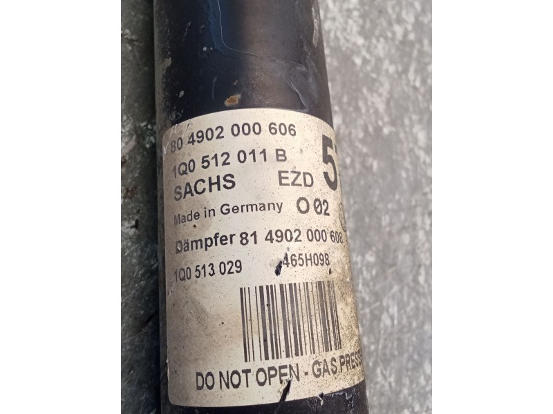 Recambio de amortiguador trasero derecho para volkswagen eos (1f7, 1f8) 2.0 fsi referencia OEM IAM 1Q0512011B  