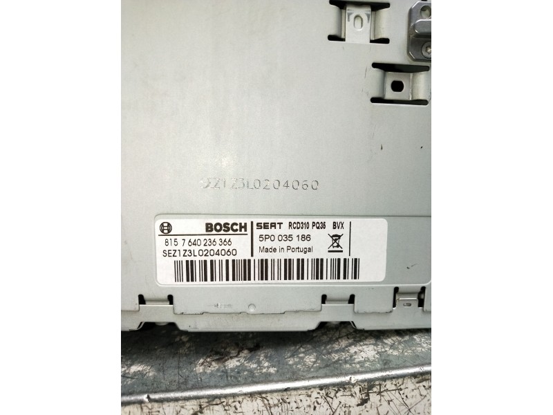 Recambio de sistema audio / radio cd para seat altea (5p1) 1.2 tsi referencia OEM IAM 5P0035186 8157640236366 