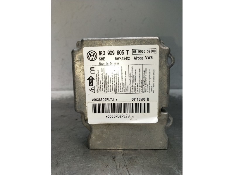 Recambio de centralita airbag para seat altea (5p1) 1.2 tsi referencia OEM IAM 1K0909605T  