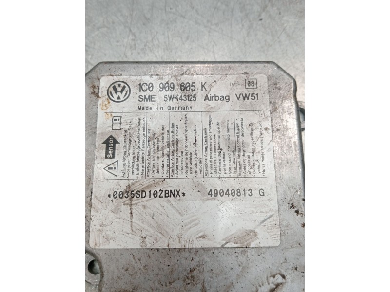 Recambio de centralita airbag para volkswagen polo iv (9n_, 9a_) 1.4 tdi referencia OEM IAM 1c0909605k  