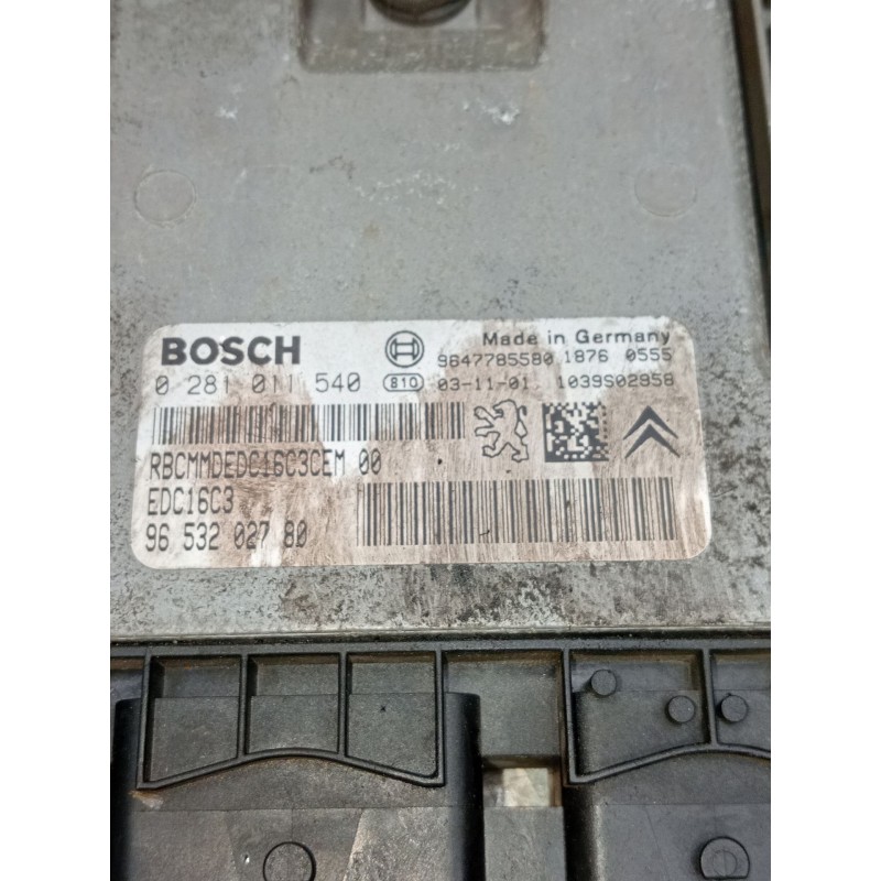 Recambio de centralita motor uce para citroën xsara (n1) 1.4 hdi referencia OEM IAM 0281011540 9653202780 