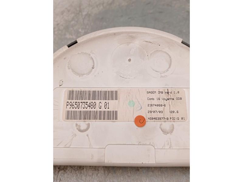 Recambio de cuadro instrumentos para citroën c3 pluriel (hb_) 1.6 referencia OEM IAM p9650735480G  