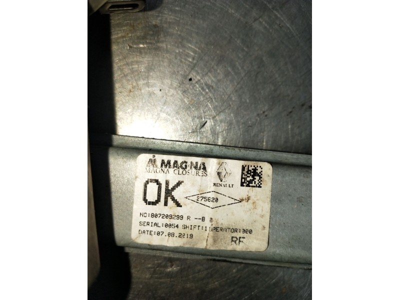 Recambio de elevalunas delantero derecho para dacia sandero ii tce 90 (b8m1, b8ma) referencia OEM IAM 807209299R  