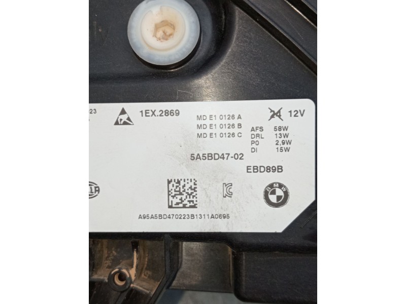 Recambio de faro izquierdo para bmw x1/ix1 u11 x1 sdrive18d referencia OEM IAM 5a5bd4702  interior sucio (GOTAS DE MANCHAS)