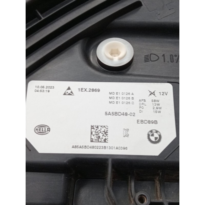 Recambio de faro derecho para bmw x1/ix1 u11 x1 sdrive18d referencia OEM IAM 5a5bd4802  Interior sucio ( GOTAS DE MANCHAS)