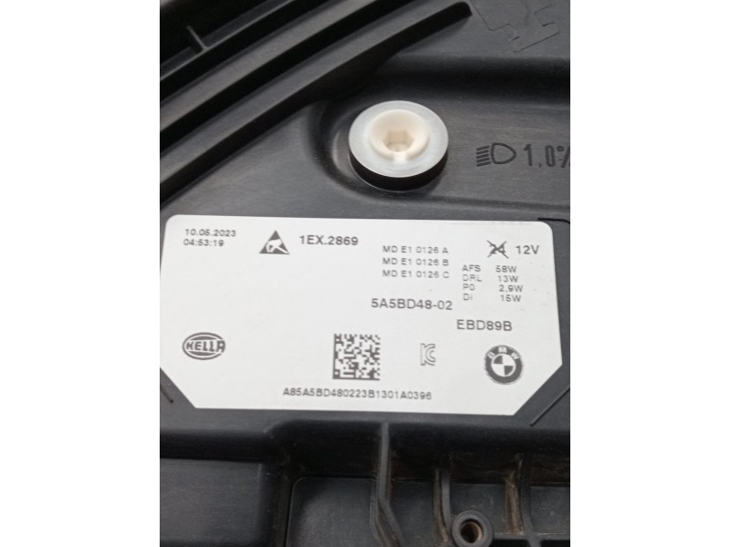 Recambio de faro derecho para bmw x1/ix1 u11 x1 sdrive18d referencia OEM IAM 5a5bd4802  Interior sucio ( GOTAS DE MANCHAS)