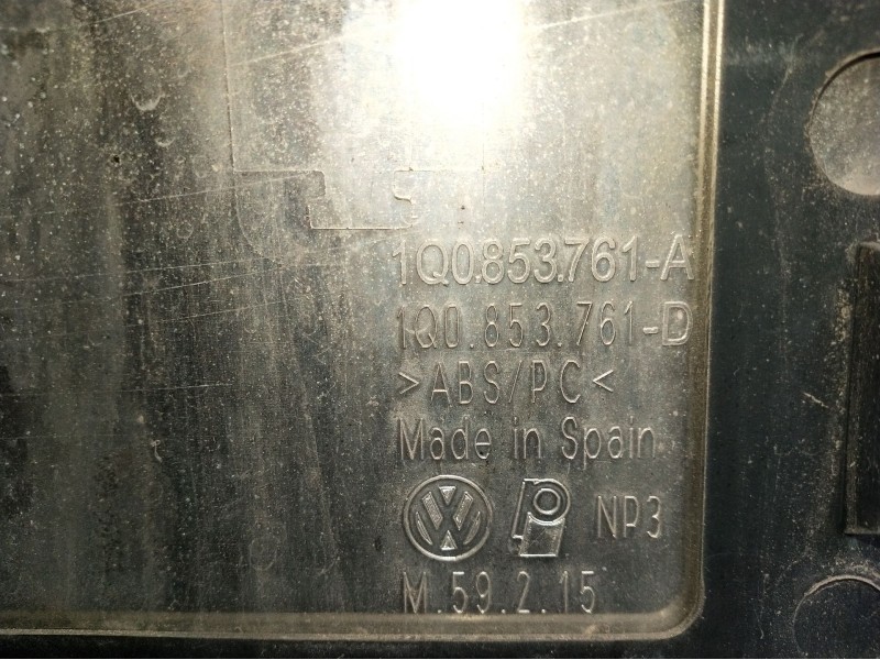 Recambio de rejilla delantera para volkswagen eos (1f7, 1f8) 2.0 fsi referencia OEM IAM 1Q0853761A 1Q0853761D 