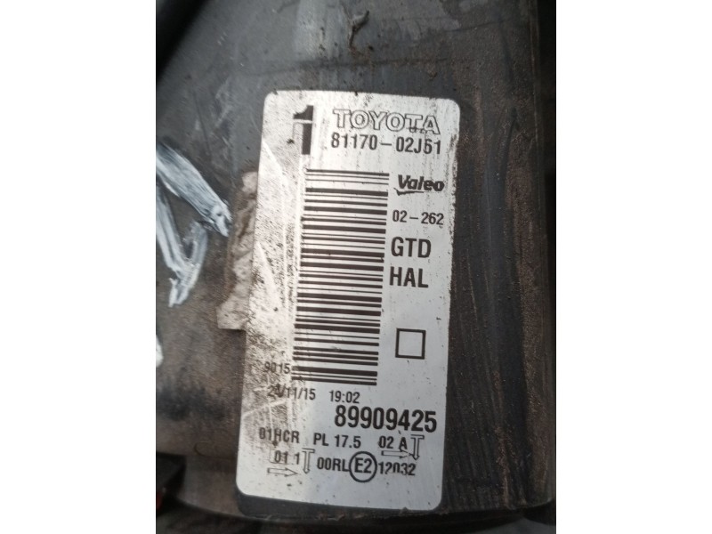 Recambio de faro izquierdo para toyota auris (_e18_) 1.3 (nre180_) referencia OEM IAM 8117002j61 89909425 