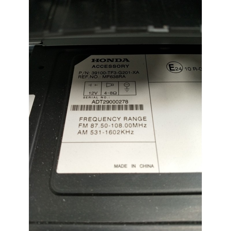 Recambio de sistema audio / radio cd para honda jazz iii (ge_, gg_, gp_, za_) 1.4 referencia OEM IAM AM5311602KHZ 39100TF3G201XA
