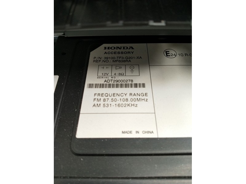 Recambio de sistema audio / radio cd para honda jazz iii (ge_, gg_, gp_, za_) 1.4 referencia OEM IAM AM5311602KHZ 39100TF3G201XA