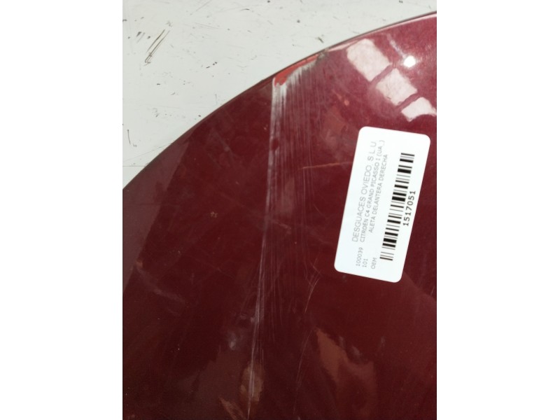 Recambio de aleta delantera derecha para citroën c4 grand picasso i (ua_) 1.6 hdi referencia OEM IAM   