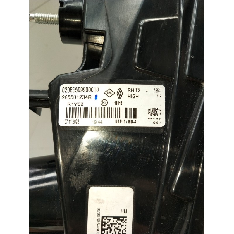 Recambio de piloto trasero derecho interior para renault captur ii (hf_) tce 140 (hfn0) referencia OEM IAM 265501234R  