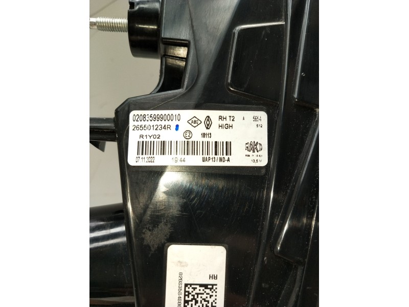 Recambio de piloto trasero derecho interior para renault captur ii (hf_) tce 140 (hfn0) referencia OEM IAM 265501234R  