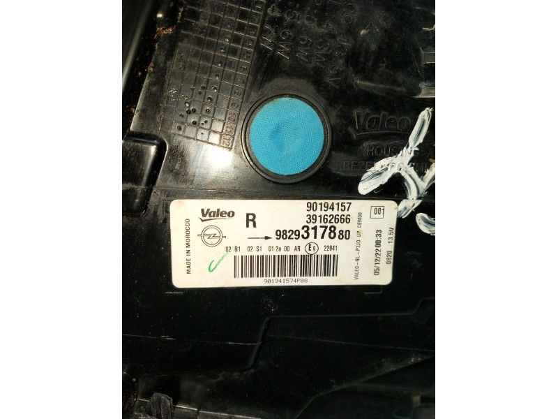 Recambio de piloto trasero derecho para opel corsa f referencia OEM IAM 9829317880 90194154 39162666