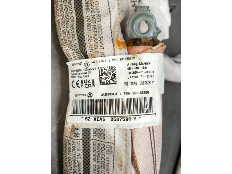 Recambio de airbag cortina delantero izquierdo para citroën c3 referencia OEM IAM 981185808  