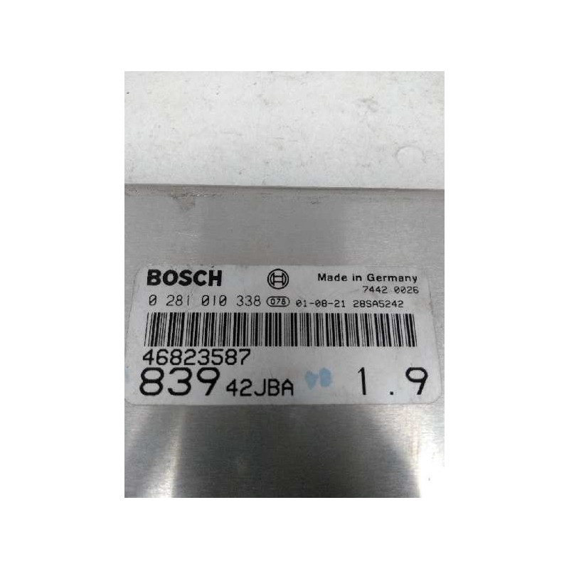Recambio de centralita motor uce para lancia lybra berlina 1.9 turbodiesel cat referencia OEM IAM 0281010338 46823587 83942JBA