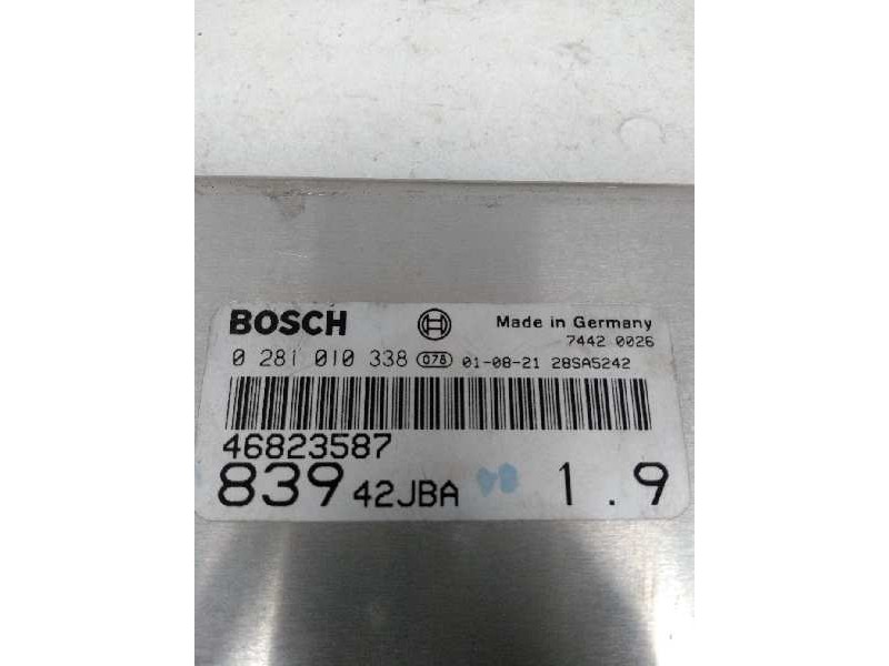 Recambio de centralita motor uce para lancia lybra berlina 1.9 turbodiesel cat referencia OEM IAM 0281010338 46823587 83942JBA