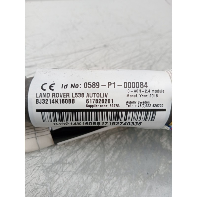 Recambio de airbag cortina delantero izquierdo para land rover range rover evoque (l538) 2.0 d 4x4 referencia OEM IAM 0589p10000