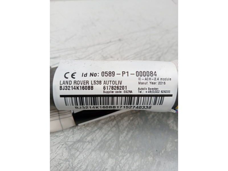 Recambio de airbag cortina delantero izquierdo para land rover range rover evoque (l538) 2.0 d 4x4 referencia OEM IAM 0589p10000
