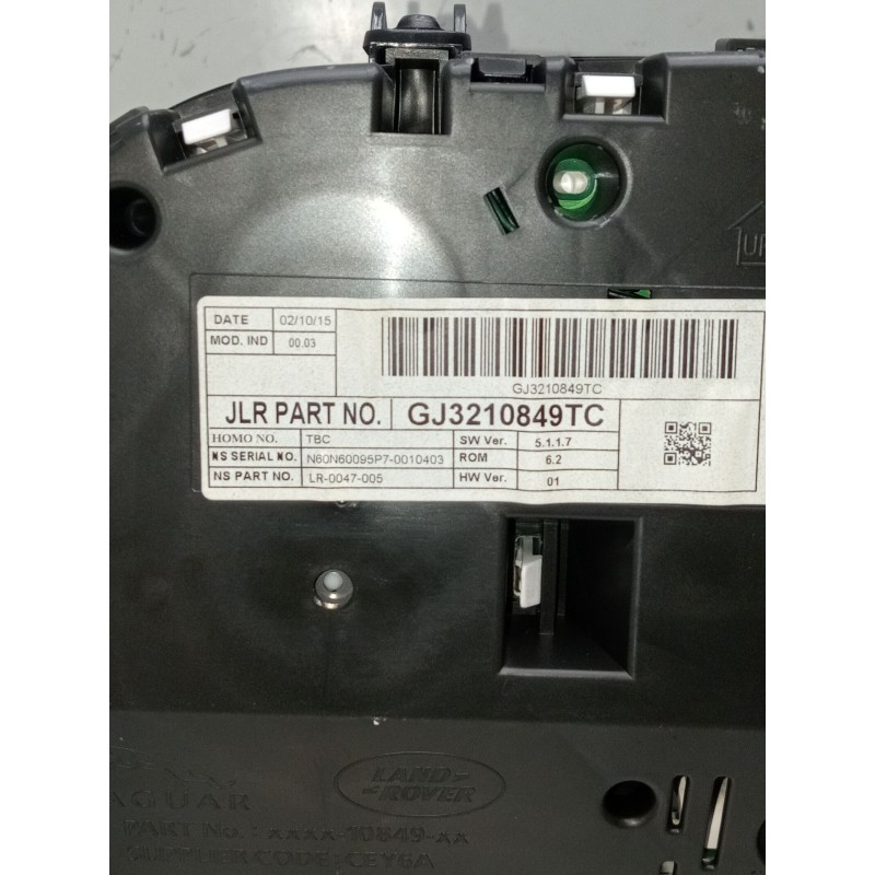 Recambio de cuadro instrumentos para land rover range rover evoque (l538) 2.0 d 4x4 referencia OEM IAM gj3210849tc  
