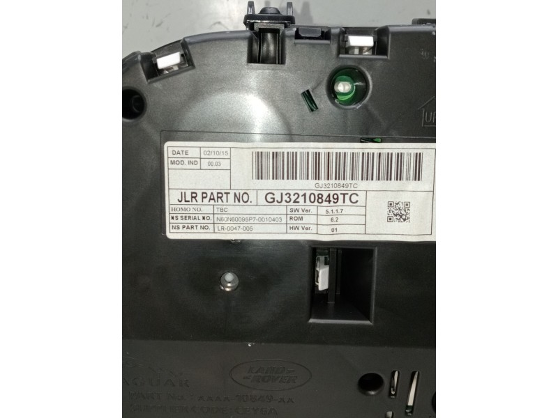 Recambio de cuadro instrumentos para land rover range rover evoque (l538) 2.0 d 4x4 referencia OEM IAM gj3210849tc  