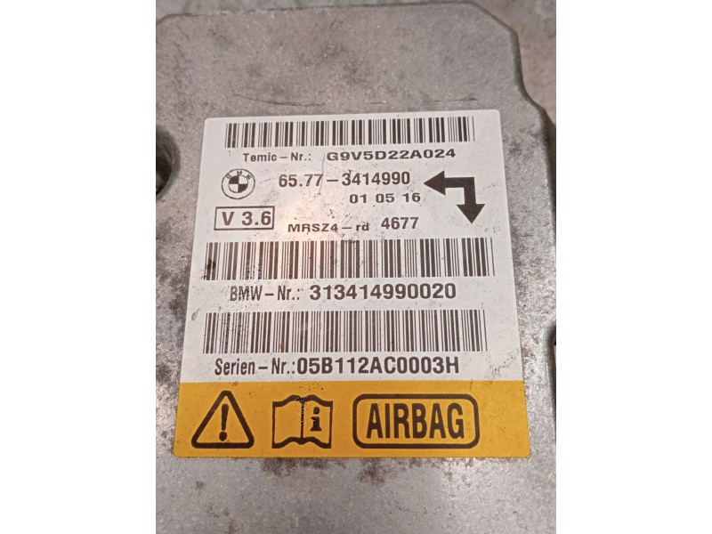 Recambio de centralita airbag para bmw x3 (e83) 2.0 d referencia OEM IAM g9v5d22a024 65773414990 313414990020