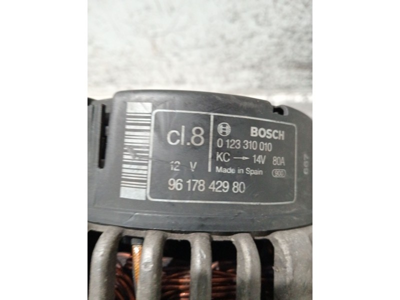 Recambio de alternador para citroën zx (n2) 1.9 d referencia OEM IAM 9617842980 0123310010 