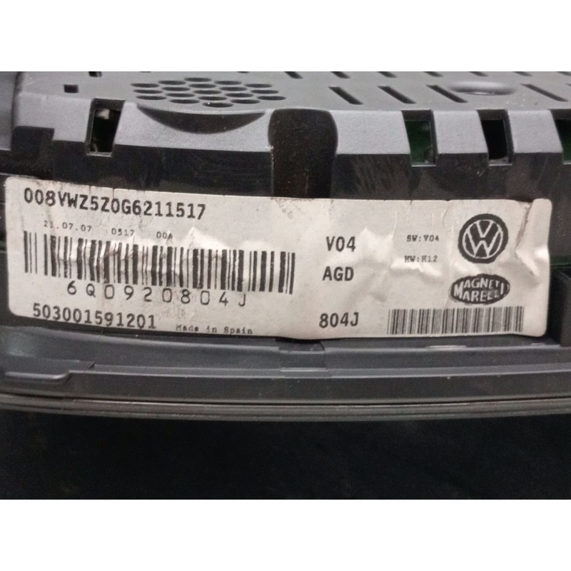 Recambio de cuadro instrumentos para volkswagen polo iv (9n_, 9a_) 1.4 tdi referencia OEM IAM 6q0920804J 503001591201 