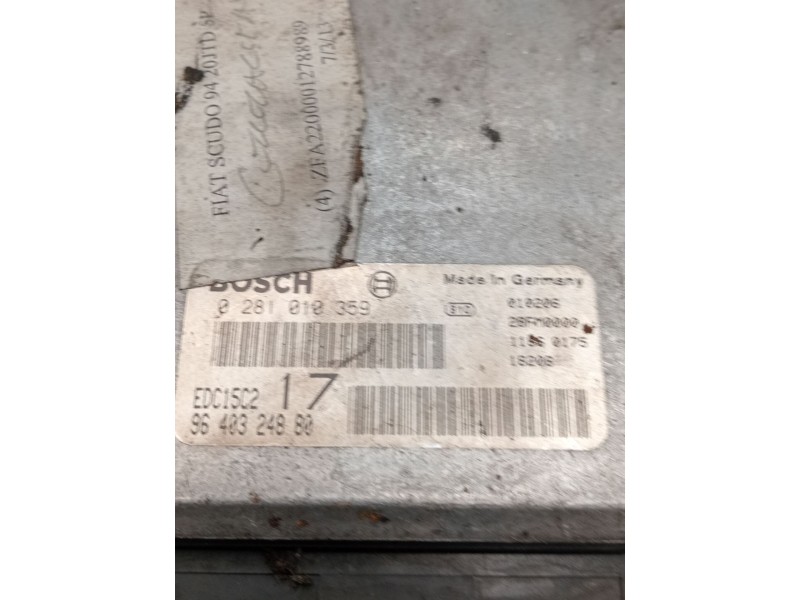 Recambio de centralita motor uce para fiat scudo furgoneta (220_) 2.0 jtd referencia OEM IAM 0281010359 9640324880 