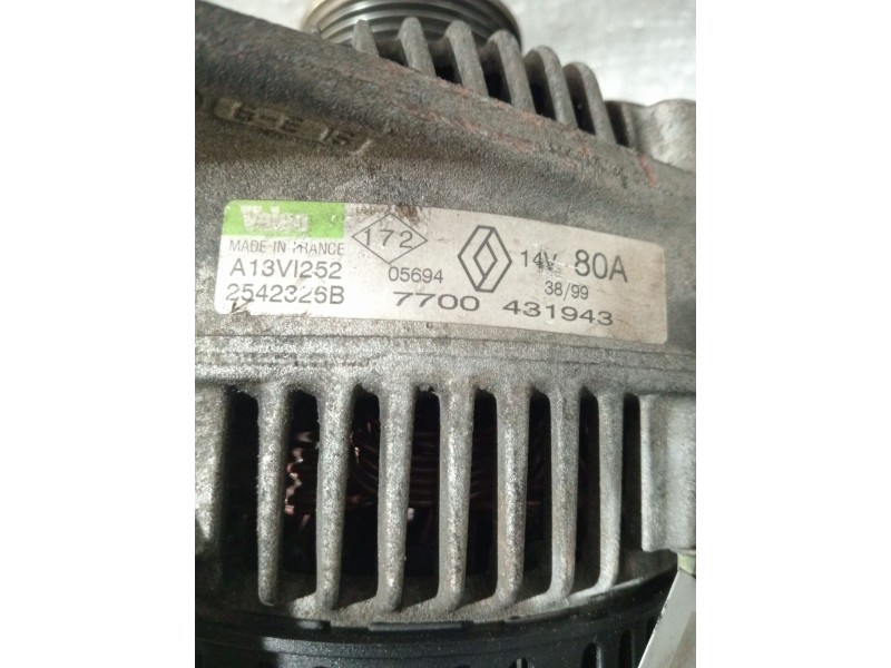 Recambio de alternador para renault scénic i monospace (ja0/1_, fa0_) 1.9 dti (ja0n) referencia OEM IAM 7700431943 2542326B 
