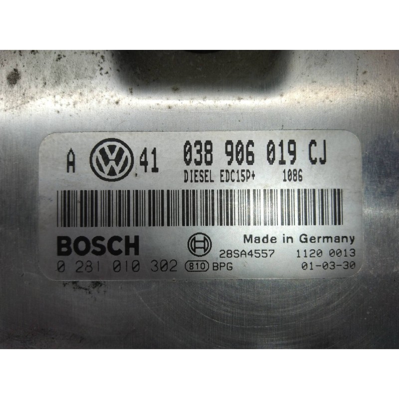 Recambio de centralita motor uce para volkswagen golf iv berlina (1j1) básico referencia OEM IAM 0281010302 038906019CJ EDC15P