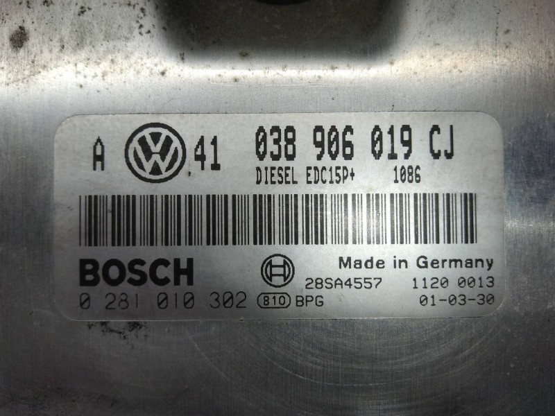 Recambio de centralita motor uce para volkswagen golf iv berlina (1j1) básico referencia OEM IAM 0281010302 038906019CJ EDC15P