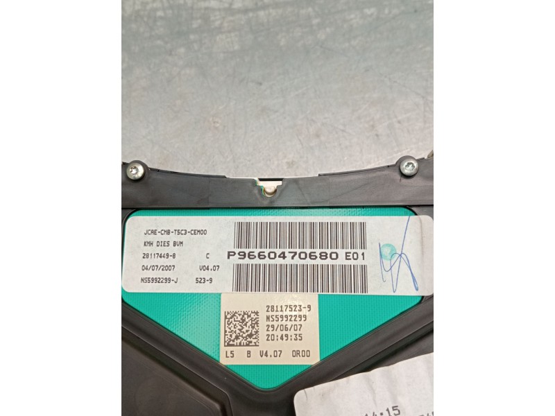 Recambio de cuadro instrumentos para peugeot 307 sw (3h) 1.6 hdi 110 referencia OEM IAM p9660470680  