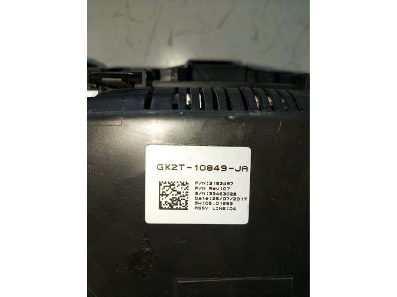 Recambio de cuadro instrumentos para ford transit custom v362 autobús (f3) 2.0 ecoblue referencia OEM IAM GK2T10849JA  