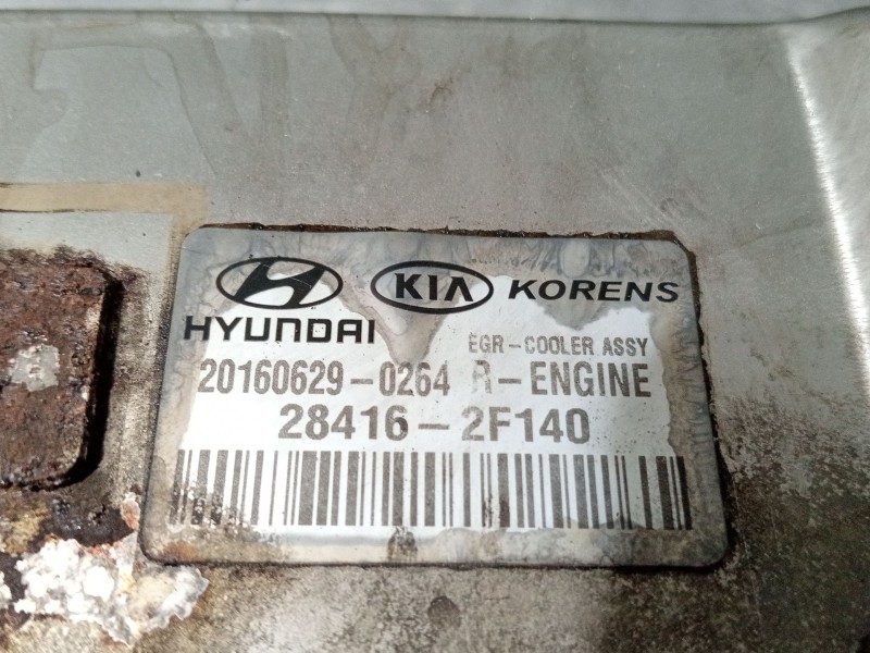 Recambio de enfriador egr para kia sportage spirit 2wd referencia OEM IAM 284162F146  