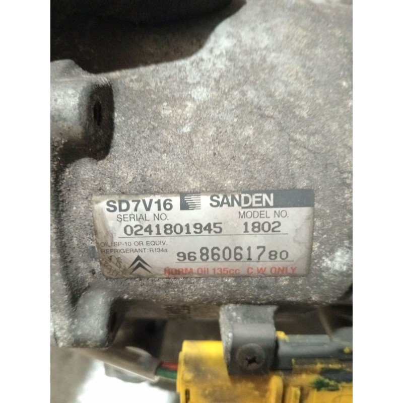 Recambio de compresor aire acondicionado para citroën xsara picasso (n68) 1.6 hdi referencia OEM IAM 9686061780  