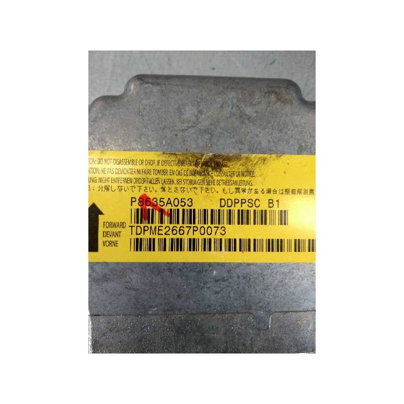 Recambio de centralita airbag para mitsubishi outlander (cw0) 2.0 di-d cat referencia OEM IAM P8635AO53 TDPME2667P0073 B1 DDPPSC