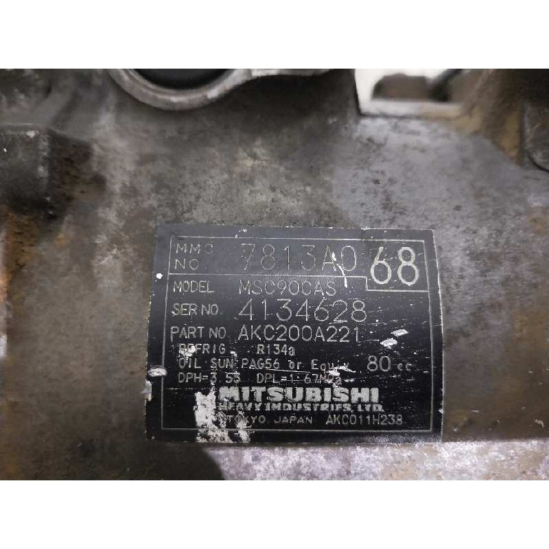 Recambio de compresor aire acondicionado para mitsubishi outlander (cw0) 2.0 di-d cat referencia OEM IAM MSC90CAS 7813A0 AKC200A