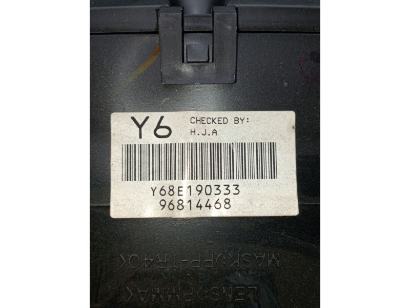 Recambio de cuadro instrumentos para chevrolet aveo / kalos hatchback (t250, t255) 1.2 referencia OEM IAM y68e190333 96814468 