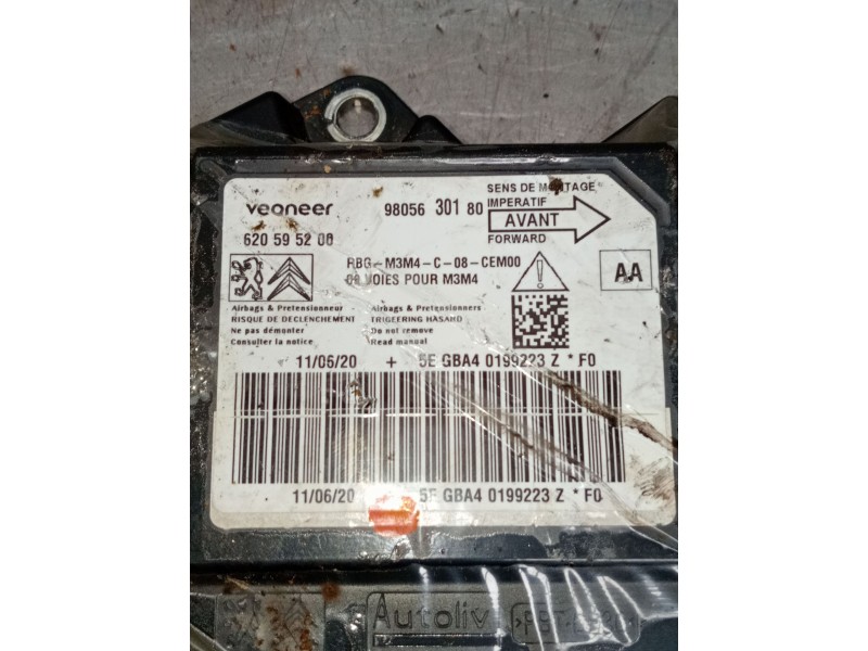 Recambio de kit airbag para citroën c-elysee (dd_) 1.5 bluehdi 100 referencia OEM IAM 9805630180 620595200 