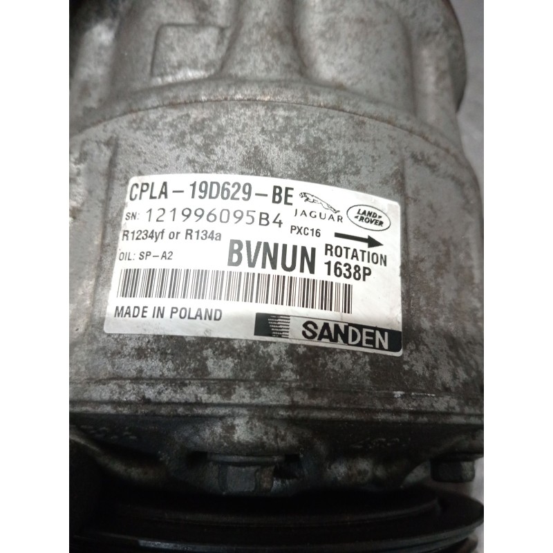 Recambio de compresor aire acondicionado para land rover range rover evoque (l538) 2.0 d 4x4 referencia OEM IAM CPLA19D629  
