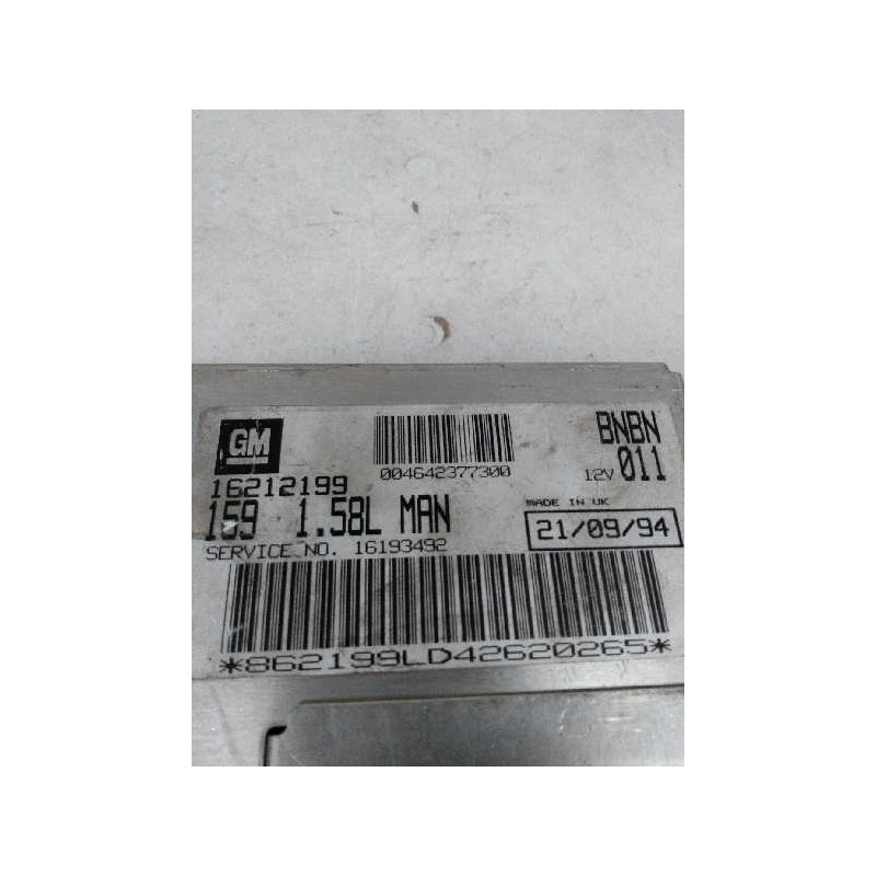 Recambio de centralita motor uce para lancia dedra berl. 1.6 cat referencia OEM IAM 16212199 16193492 BNBN