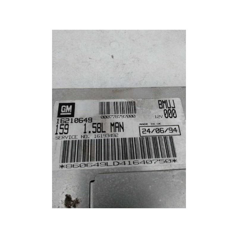 Recambio de centralita motor uce para lancia dedra berl. 1.6 cat referencia OEM IAM 16210649 16193492 BMUJ