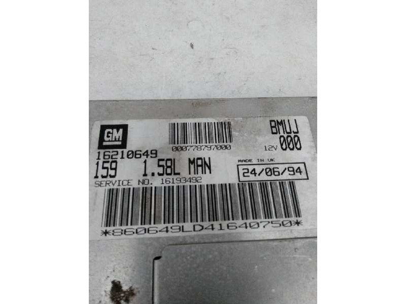 Recambio de centralita motor uce para lancia dedra berl. 1.6 cat referencia OEM IAM 16210649 16193492 BMUJ