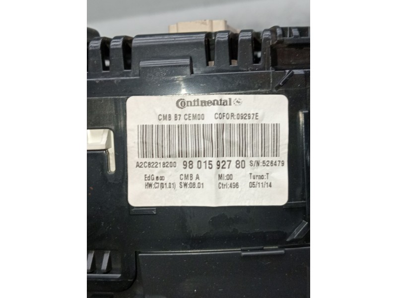Recambio de cuadro instrumentos para citroën c4 ii (nc_) 1.6 hdi 90 referencia OEM IAM 9801592780 a2c82218200 