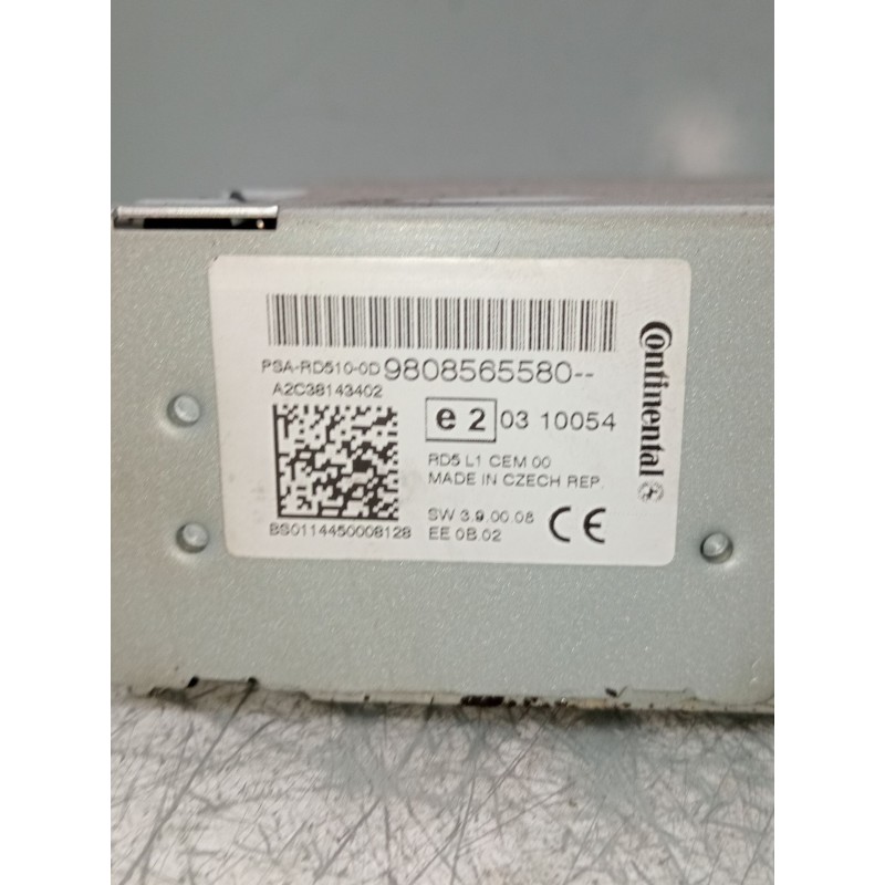 Recambio de sistema audio / radio cd para citroën c4 ii (nc_) 1.6 hdi 90 referencia OEM IAM 9808565580 a2c38143402 