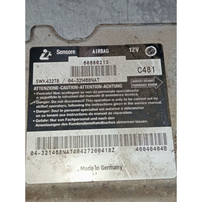 Recambio de centralita airbag para alfa romeo 156 (932_) 1.9 jtd (932.a2b00, 932.a2c00) referencia OEM IAM 5wk43278 04321468NAT 
